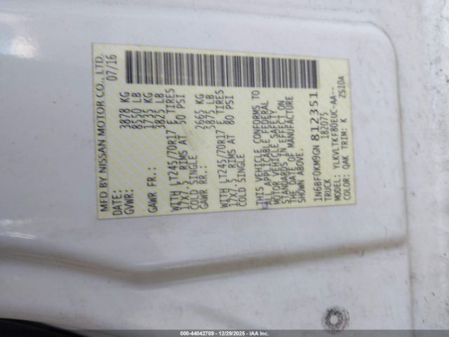 Nissan Nv Sv V6 Image 14