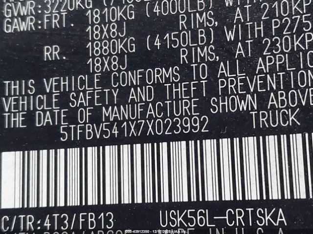 Toyota Tundra Sr5 5.7l V8 Image 6